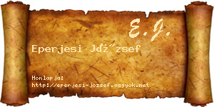 Eperjesi József névjegykártya