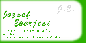 jozsef eperjesi business card